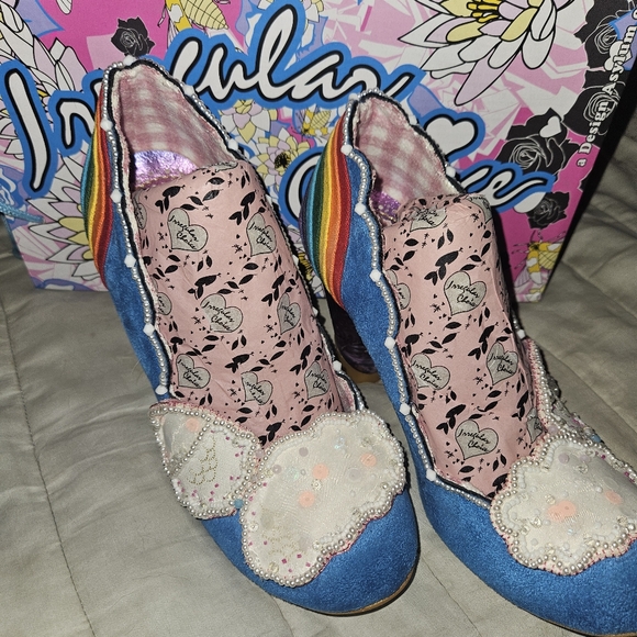 Irregulqr Choice Blue Cloud Rainbow Heels - Picture 2 of 6